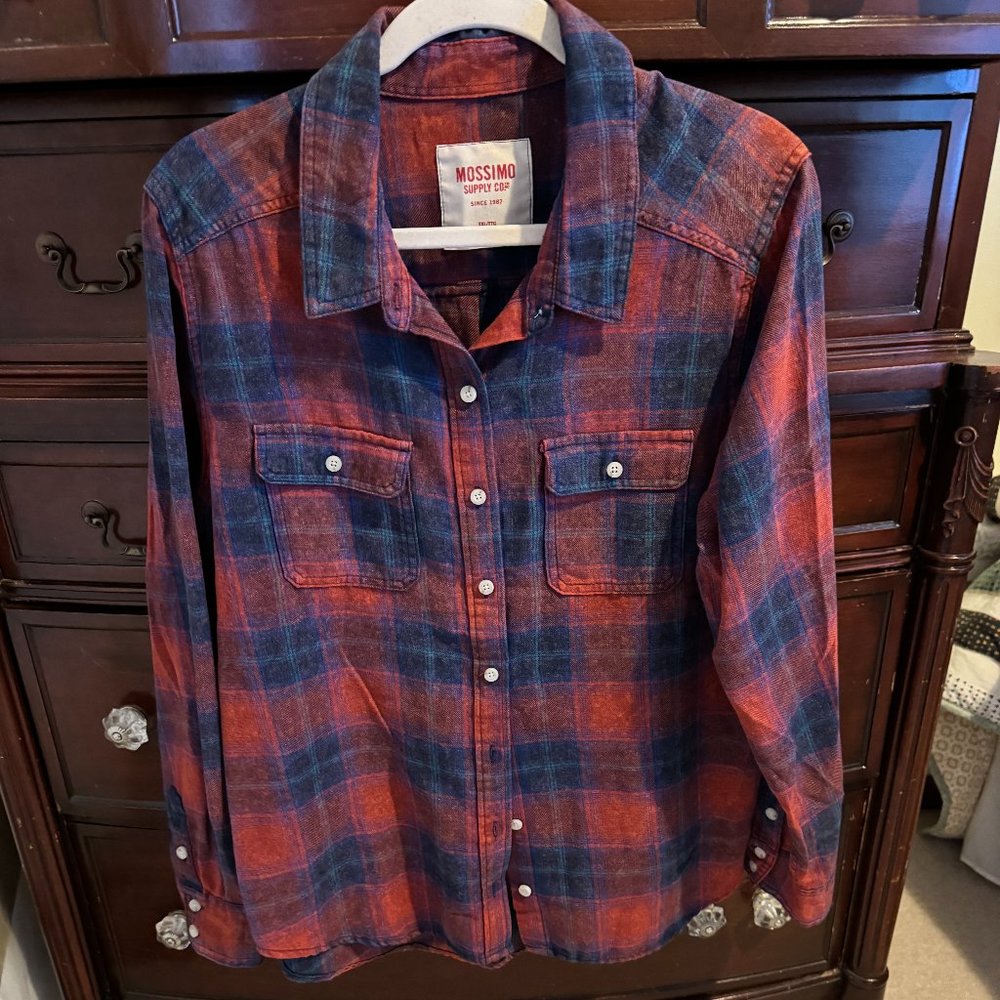 Mossimo Supply Co Plaid Flannel Button Up Shirt - Size XXL (more like xlarge)